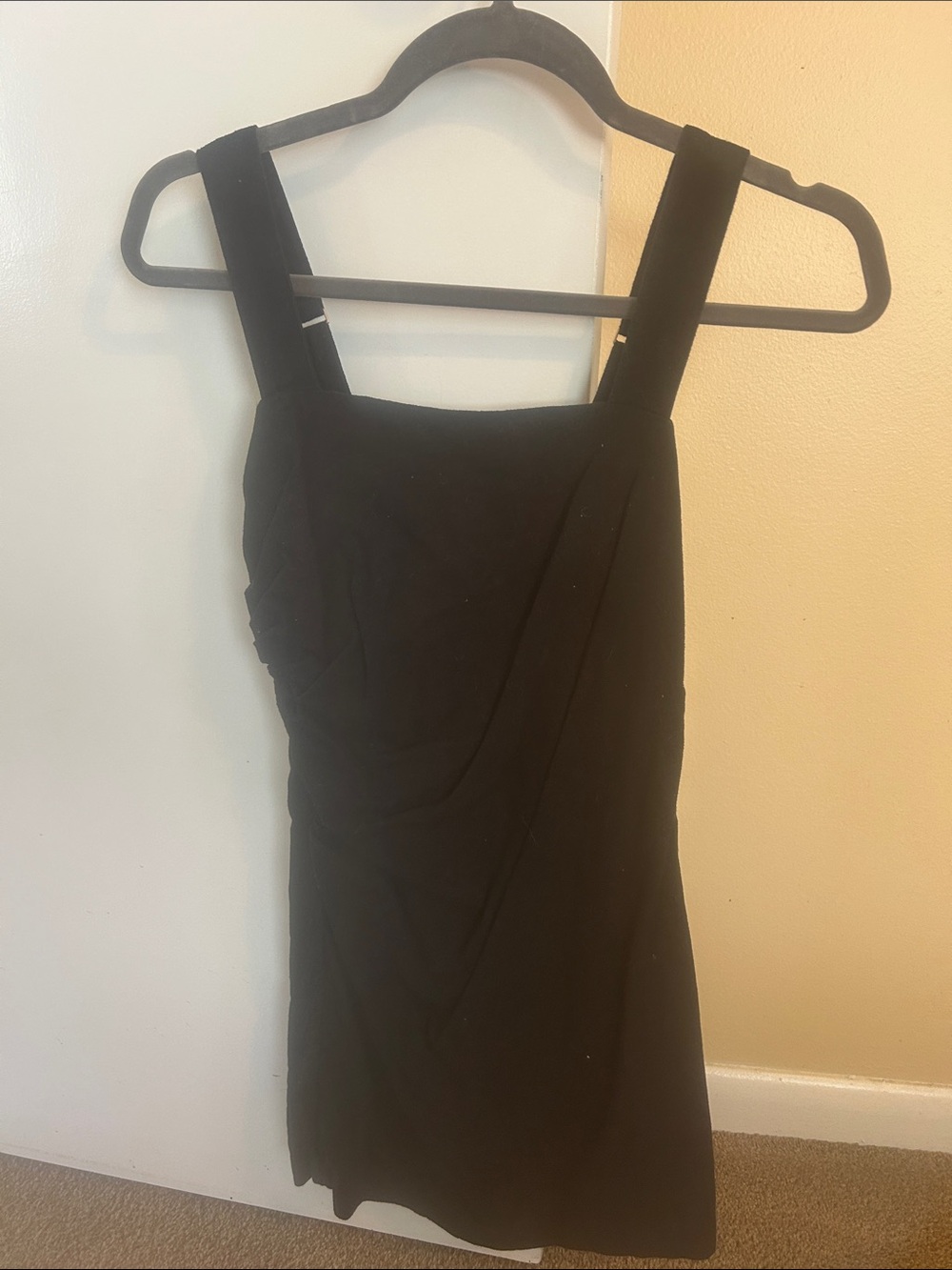 Abercrombie & Fitch Black Mini Square-Neck Dress